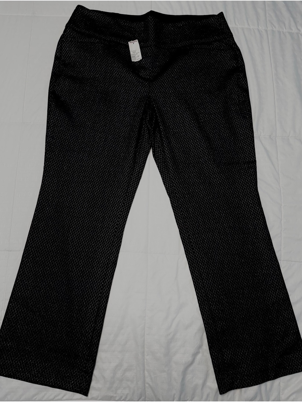 Apt. 9 Women’s Black and Silver Sparkle Textured Dress Pants XXL
